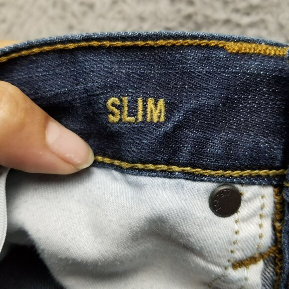 American Eagle Outfitters Jeans Boys 28x28 16 Slim Blue Dark Wash Denim - Picture 12 of 14